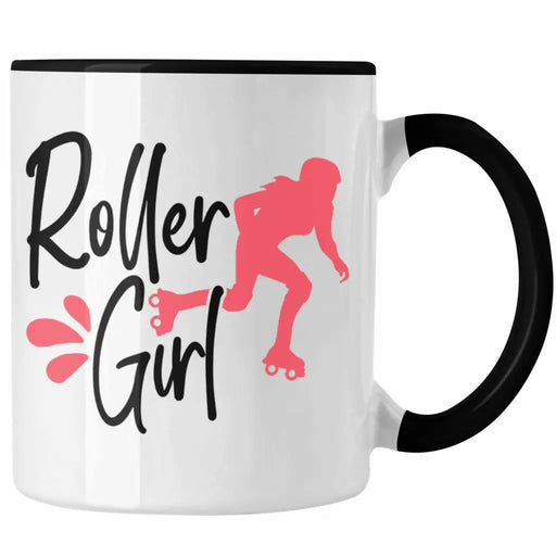 Lustige Rollschuh Tasse Geschenk für Roller Girls "Roller Girl" Nostalgie 80er Jahre Trendation