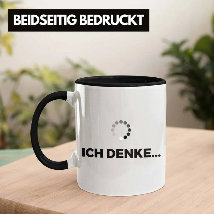 Lustige Tasse mit Spruch Ich Denke Kaffeetasse mit Spürchen Büro Arbeit Kollege — TrendationStore