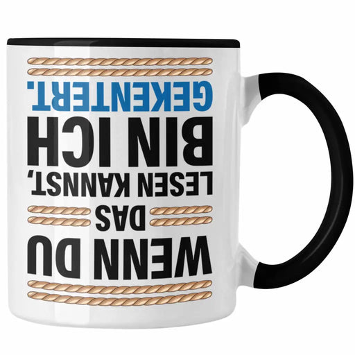 Lustiges Segler Segelboot Gekentert Tasse mit Spruch Kaffeetasse für Segler als Geschenkidee Trendation