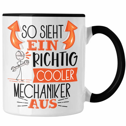 Mechaniker Tasse Geschenk So Sieht Ein RIchtig Cooler Mechaniker Aus Geschenkidee Lustiger Spruch Geburtstag Becher Kaffeetasse Trendation