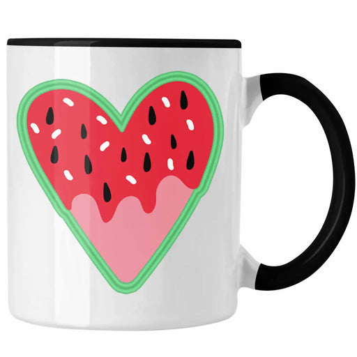 Melone Grafik Tasse Geschenk Sommer Geschenkidee Melonen-Liebhaber Herz Trendation