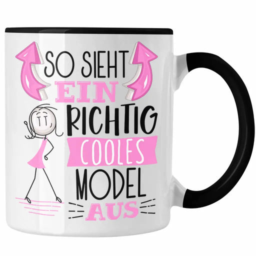 Model Tasse Geschenk So Sieht Ein RIchtig Cooles Model Aus Geschenkidee Lustiger Spruch Geburtstag Becher Kaffeetasse Trendation