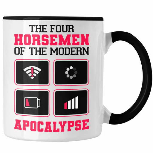 Moderne Apocalypse Tasse Geschenk Kein WLAN Laden Symbol Akku Schwach Kein Netz Trendation