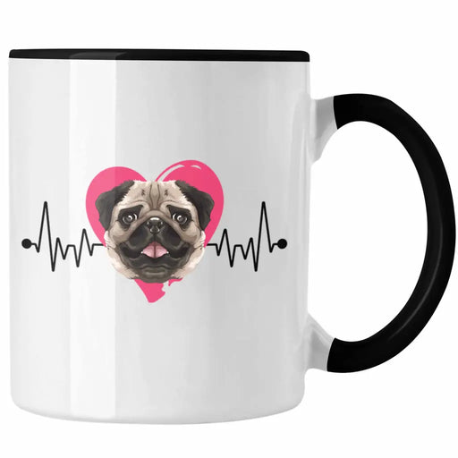 Mops Besitzer Tasse Geschenk Lustiger Spruch Geschenkidee Herzschlag Mops Trendation