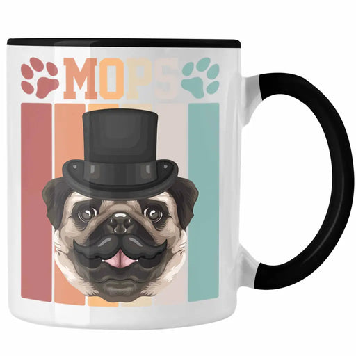 Mops Besitzer Tasse Geschenk Lustiger Spruch Geschenkidee Retro Vinatge Mops Trendation