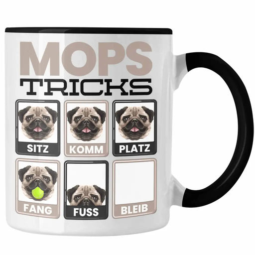 Mops Besitzer Tasse Geschenk Lustiger Spruch Geschenkidee Mops Tricks Bleib Trendation
