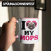 Mops Besitzerin Tasse Geschenk Lustiger Spruch Geschenkidee I Love My Mops Rosa Trendation