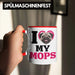 Mops Besitzerin Tasse Geschenk Lustiger Spruch Geschenkidee I Love My Mops Rot Trendation