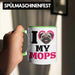 Mops Besitzerin Tasse Geschenk Lustiger Spruch Geschenkidee I Love My Mops Grün Trendation