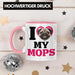 Mops Besitzerin Tasse Geschenk Lustiger Spruch Geschenkidee I Love My Mops Rosa Trendation