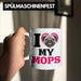 Mops Besitzerin Tasse Geschenk Lustiger Spruch Geschenkidee I Love My Mops Weiß Trendation