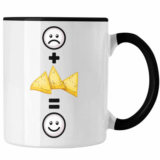 Nachos Tasse Geschenk für Nacho-Liebhaber Lustige Geschenkidee :( + Nachos = :) Geburtstag Trendation