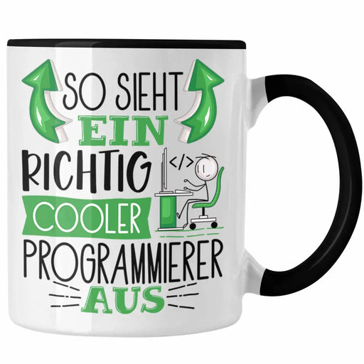 Programmierer Tasse Geschenk So Sieht Ein RIchtig Cooler Programmierer Aus Geschenkidee Lustiger Spruch Geburtstag Becher Kaffeetasse Trendation