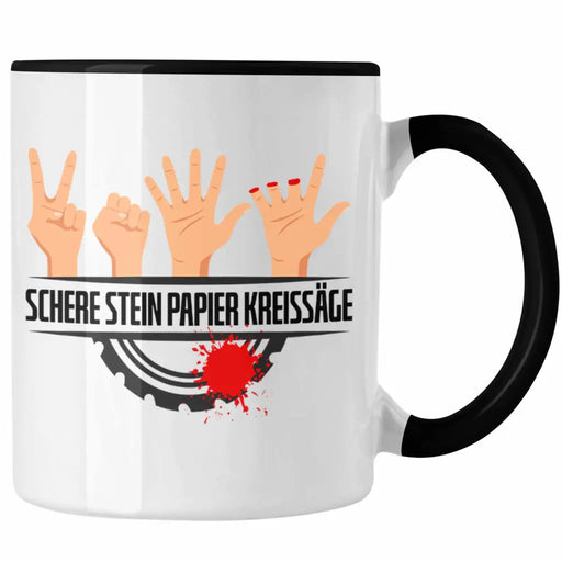 Schere Kreissäge Tasse Geschenk Holzarbeiter Geschenkidee Schreiner Trendation