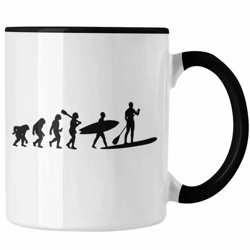 Standup Paddling Tasse Geschenk SUP Geschenkidee Lustige Grafik Evolution Trendation