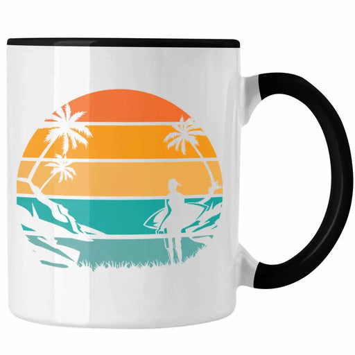 Surfer Tasse Geschenk Retro Look Surfing Geschenkidee für Surfer Geburtstag Trendation