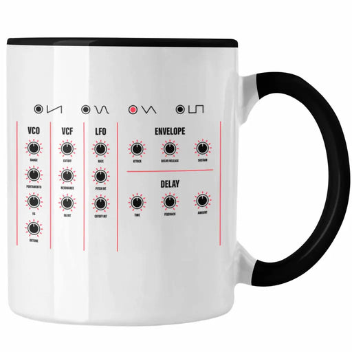 Synthesizer DJ Geschenk Tasse Musik Techno Nerd Analog Musiker Modular Geschenkidee Trendation