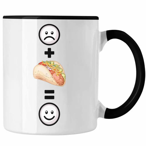 Taco Tasse Geschenk für Taco-Liebhaber Lustige Geschenkidee :( + Taco = :) Geburtstag Mexikaner Trendation