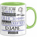 DJane Geschenk Becher Tasse Gott Schuf Alle Menschen Gleich Nur Die Besten Durfeten DJane Werden Geschenkidee Lustig Grün Trendation