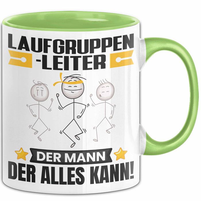 Laufgruppenleiter Tasse Geschenk für Laufgruppenleiter Der Mann Der Alles Kann Geschenkidee zum Geburtstag Grün Trendation
