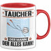 Taucher Tasse Geschenk für Taucher Der Mann Der Alles Kann Geschenkidee zum Geburtstag Rot Trendation