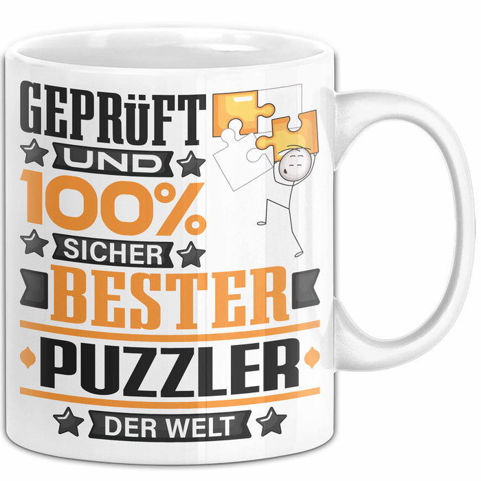 Puzzler Geschenk Lustiger Spruch für Puzzler Geschenkidee Bester Puzzler Der Welt Weiß Trendation