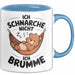 Schlafendes Bier Tasse Geschenk Lustige Geschenkidee Spruch Ich Schnarche Nicht Ich Brumme Blau Trendation