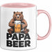 Papa Bier Tasse Geschenk Lustige Geschenkidee Spruch Rosa Trendation