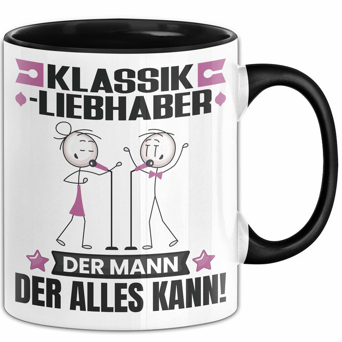 Klassikliebhaber Tasse Geschenk für Klassikliebhaber Der Mann Der Alles Kann Geschenkidee zum Geburtstag Schwarz Trendation
