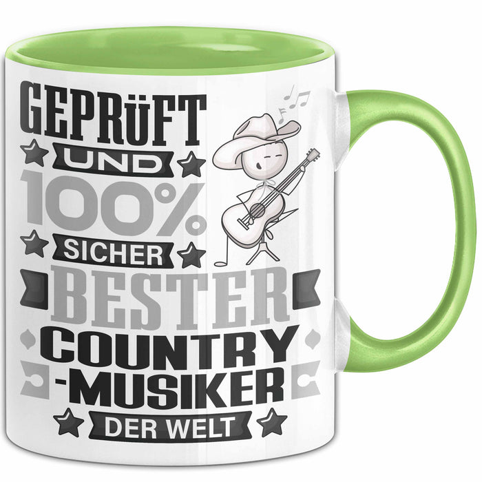 Country-Musiker Geschenk Lustiger Spruch für Country-Musiker Geschenkidee Bester Country-Musiker Der Welt Grün Trendation