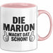 Marion Tasse Geschenk Die Marion Macht Dat Schon Geschenkidee Becher mit Name Rosa Trendation