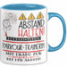 Parkour-Trainerin Tasse Geschenk Lustig Abstand Halten Hochleistungs-Parkour-Trainerin Mit Drang Zur Perfektion Bei Der Arbeit Blau Trendation