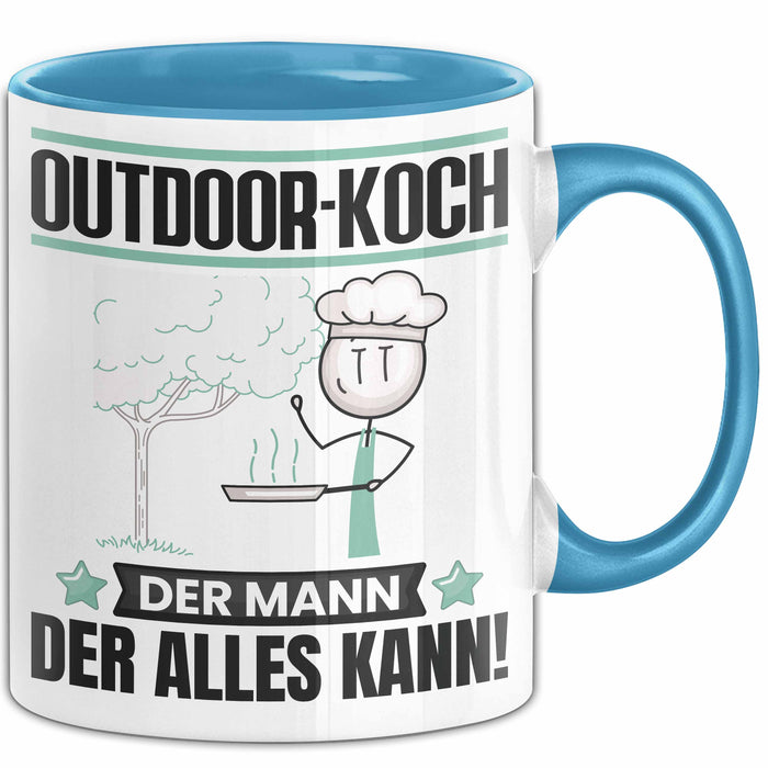 Outdoor-Koch Tasse Geschenk für Outdoor-Koch Der Mann Der Alles Kann Geschenkidee zum Geburtstag Blau Trendation