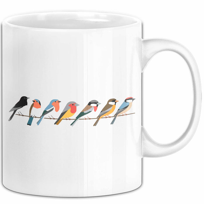 Kuschelnde Vögel Tasse Geschenk Lustige Geschenkidee Spruch Weiß Trendation