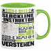 Slackline-Instruktor Geschenk Kaffee-Tasse Geschenkidee für Slackline-Instruktor Ich Bin Slackline-Instruktor Ich Kann Es Dir Erklären Jedoch Nicht Für Dich Verstehen Spruch Lustig Grün Trendation