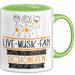 Live-Musik-Fan Weil Es Keinen Schöneren Beruf Gibt Tasse Geschenk für Eine Live-Musik-Fan Lustig Grün Trendation