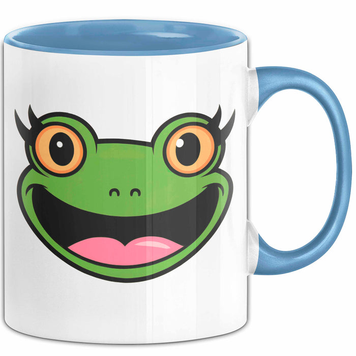 Frosch Tier Tasse Geschenk Lustige Geschenkidee Spruch Blau Trendation