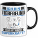Tierfreund Tasse Geschenk für Tierfreund Geburtstag Lustiger Spruch Kaffee-Becher Was Ist Deine Superkraft Schwarz Trendation