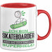 Skateboarder Geschenk Tasse Ich Bin Skateboarder Aber Sag Doch Einfach Superheld Lustige Geschenkdiee für Skateboarder Kaffee-Becher Rot Trendation