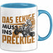 Quad Tasse Geschenk Das Eckige Muss Ins Dreckige Quad-Fahrer Geschenkidee Becher Blau Trendation