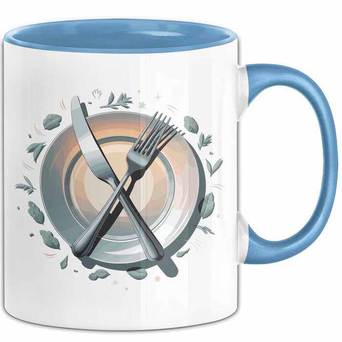 Feinschmecker Tasse Geschenkidee für Geschmacksliebhaber Blau Trendation