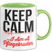 Krankenschwester Pflege Betreuung Tasse Geschenk Lustige Geschenkidee Spruch Keep Calm I Am A Pflegebruder Grün Trendation