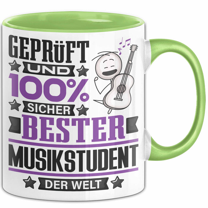 Musikstudent Geschenk Lustiger Spruch für Musikstudent Geschenkidee Bester Musikstudent Der Welt Grün Trendation