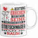 Stiefschwager Geschenk Tasse Lustiger Spruch Erheben Sie Sich Der Stiefschwager Betritt den Raum Weiß Trendation