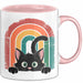 Katzen Tierliebhaber Vintage Tasse Geschenk Lustige Geschenkidee Spruch Rosa Trendation