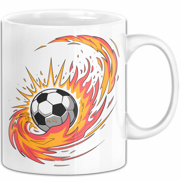 Fußballfan Tasse Geschenkidee für Fußballliebhaber Weiß Trendation