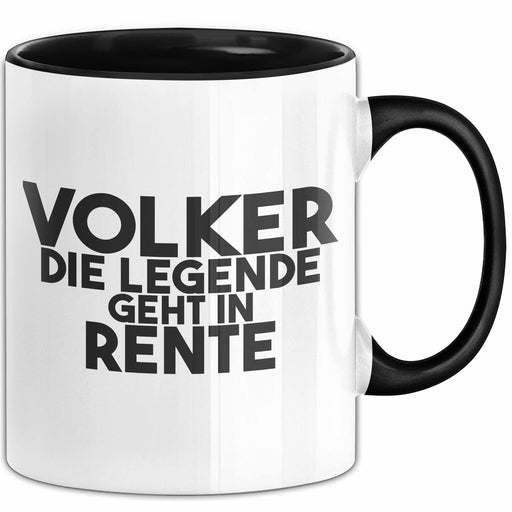 Volker Tasse Volker – Die Legende Geht In Rente Geschenk Schwarz Trendation