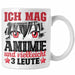 Anime Tasse Geschenk Anime-Liebhaber Geschenkidee Ich Mag Anime Und Vielleicht 3 Leute Weiß Trendation