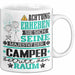 Camper Geschenk Tasse Lustiger Spruch Erheben Sie Sich Der Camper Betritt den Raum Weiß Trendation
