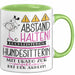 Hundesitterin Tasse Geschenk Lustig Abstand Halten Hochleistungs-Hundesitterin Mit Drang Zur Perfektion Bei Der Arbeit Grün Trendation